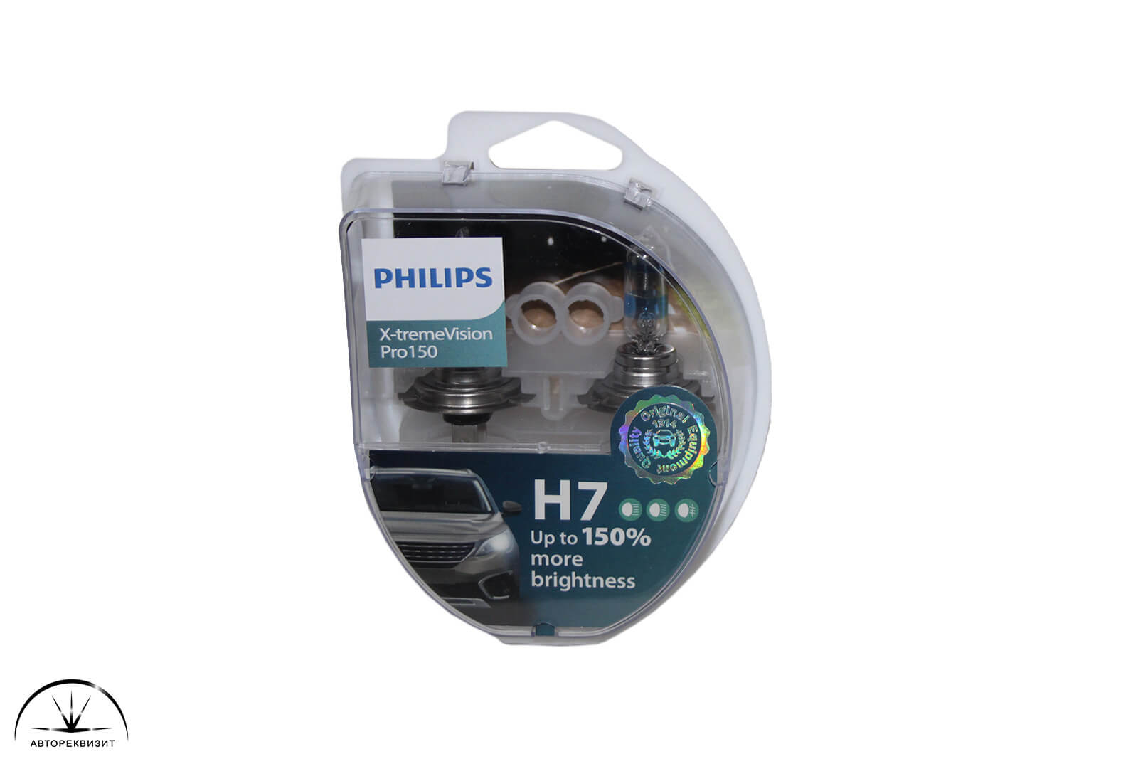 Автолампа PHILIPS 12V 55W H7 X-Treme Vision +150%, бокс 2шт