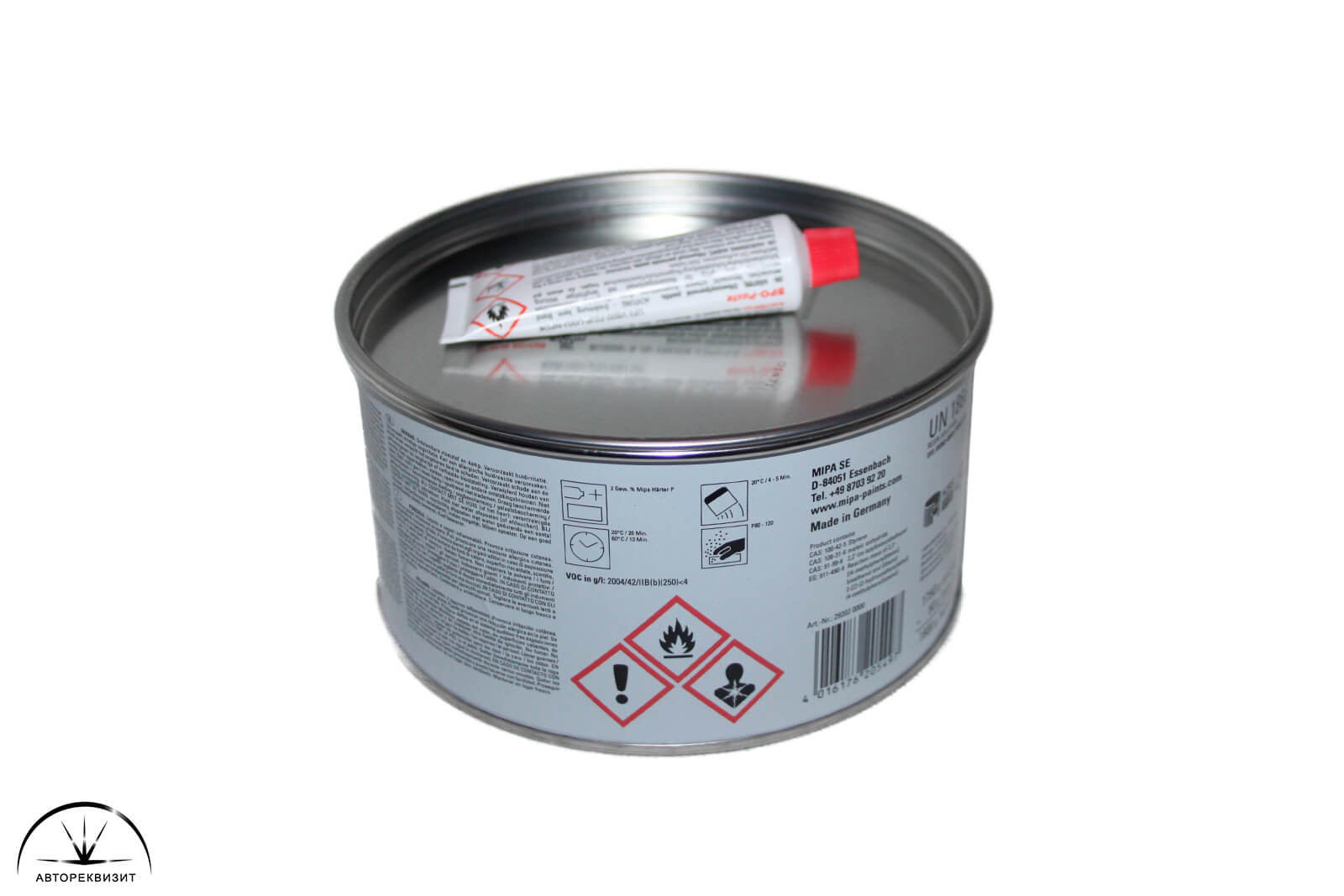 Шпатлевка Mipa P 51 PE-Faserspachtel Fiber стекловолокно зелёная, 1,8кг