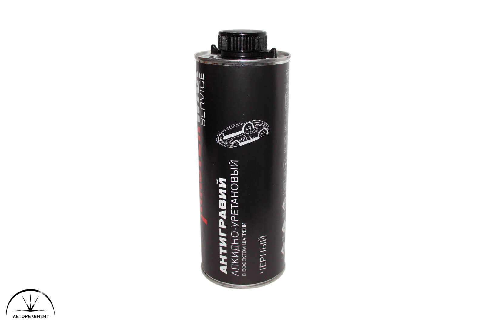 Антигравий алкидно-уретановый MasterWax 313 с эффектом шагрени чёрный, 1л