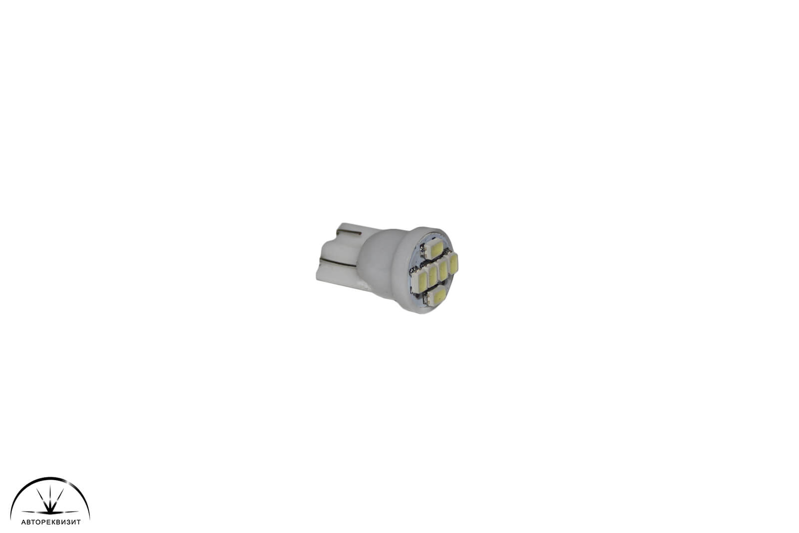 Светодиод Megapower T10W (W2,1x9,5d) 6 SMD 3528 WHITE 6000K 108лм, 12V