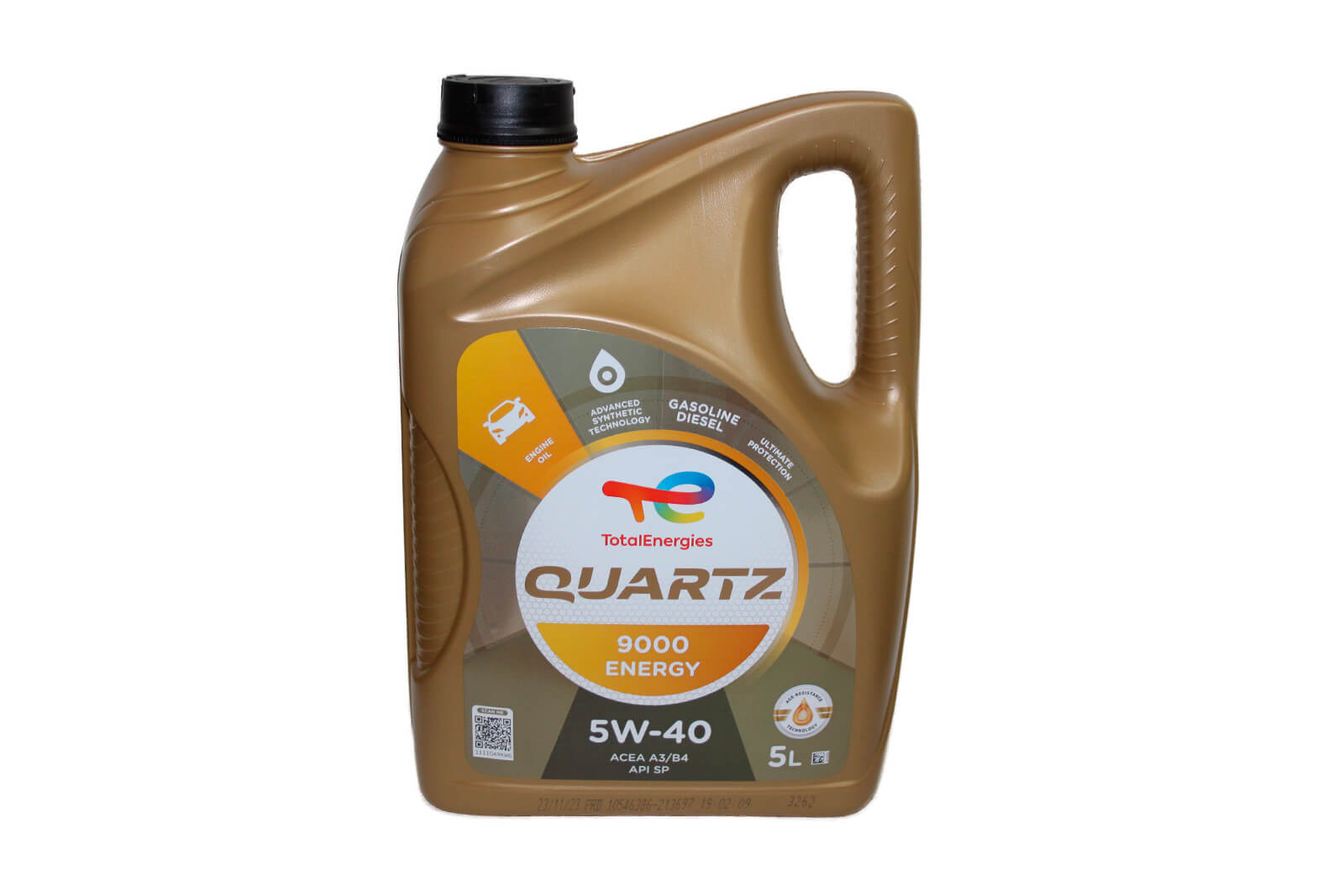 Масло моторное Total Quartz 9000 Energy 5W-40 ACEA A3/B4 API SP, 5л