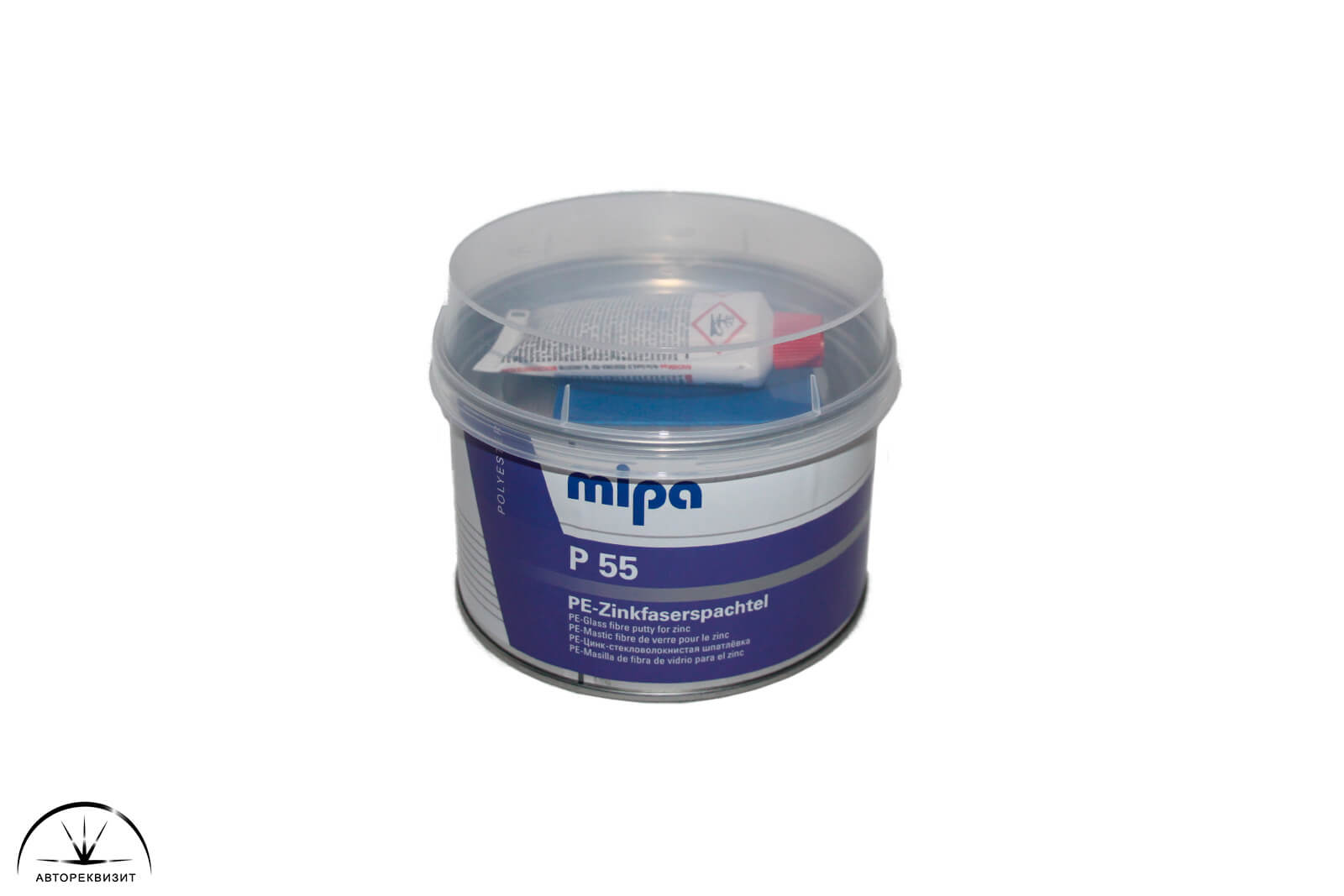 Шпатлевка Mipa P 55 PE-Zinkfaserspachtel Fiber цинк-стекловолокно лёгкая (850г+25г), 875г