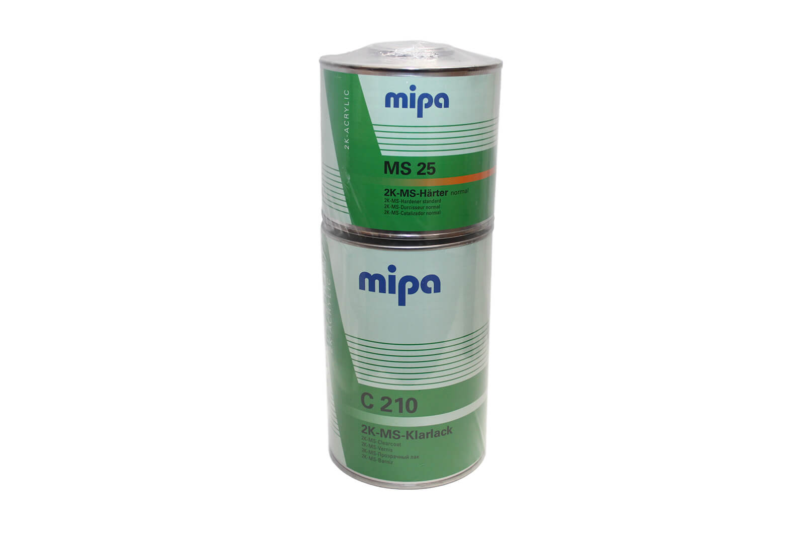 Лак акриловый Mipa 2K MS Klarlack C 210 + отв. MS25, комплект (1,0л+0,5л)