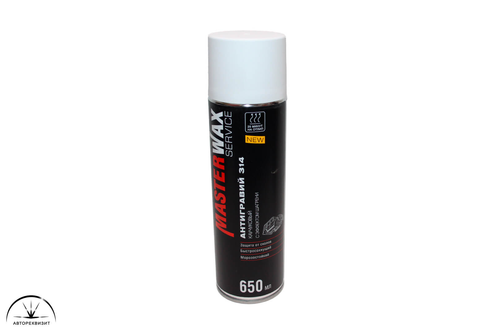 Антигравий каучуковый MasterWax 314 с эффектом шагрени белый аэрозоль, 650мл