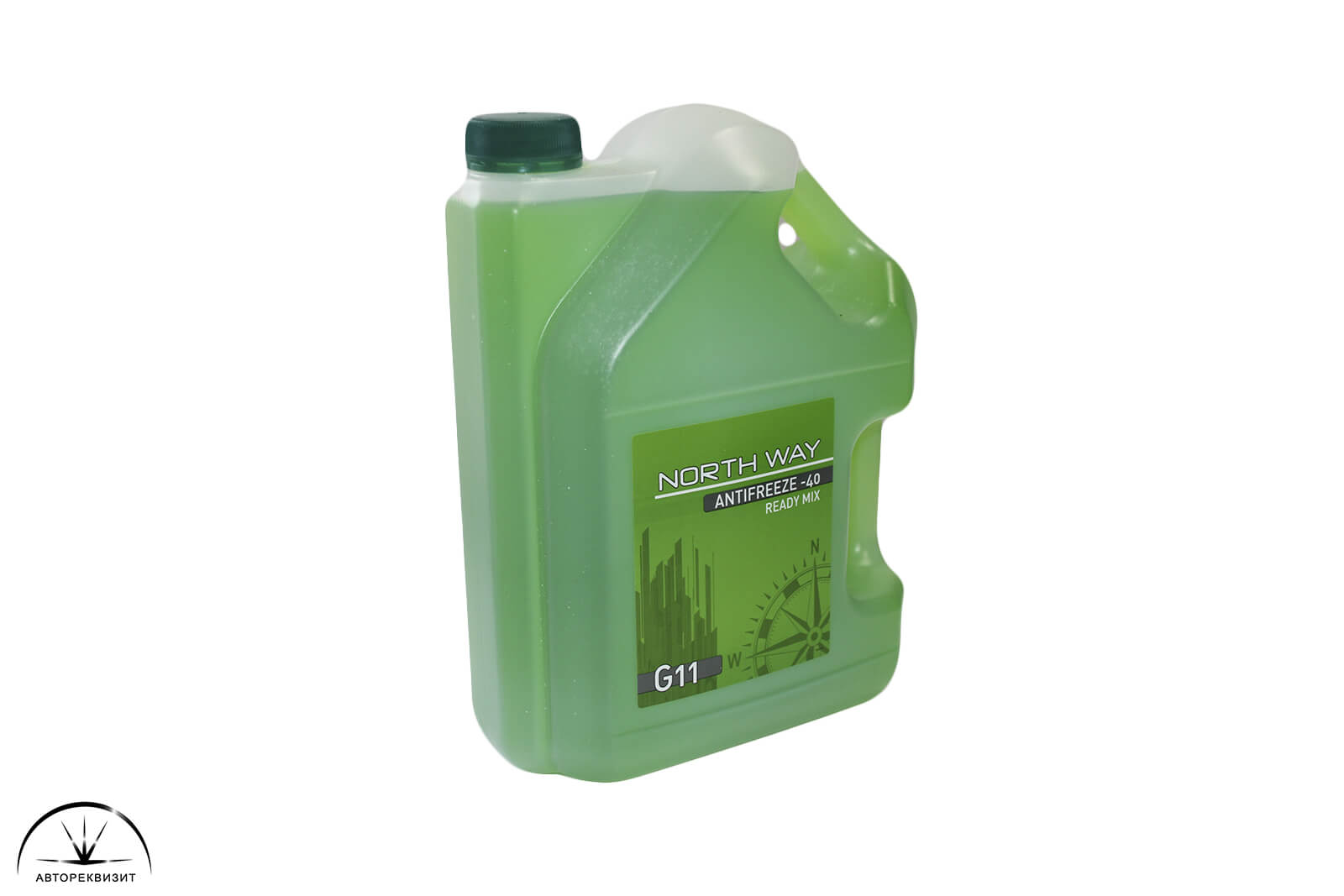 Антифриз NORTH WAY G11 зелёный -40G зеленая крышка, 5 кг
