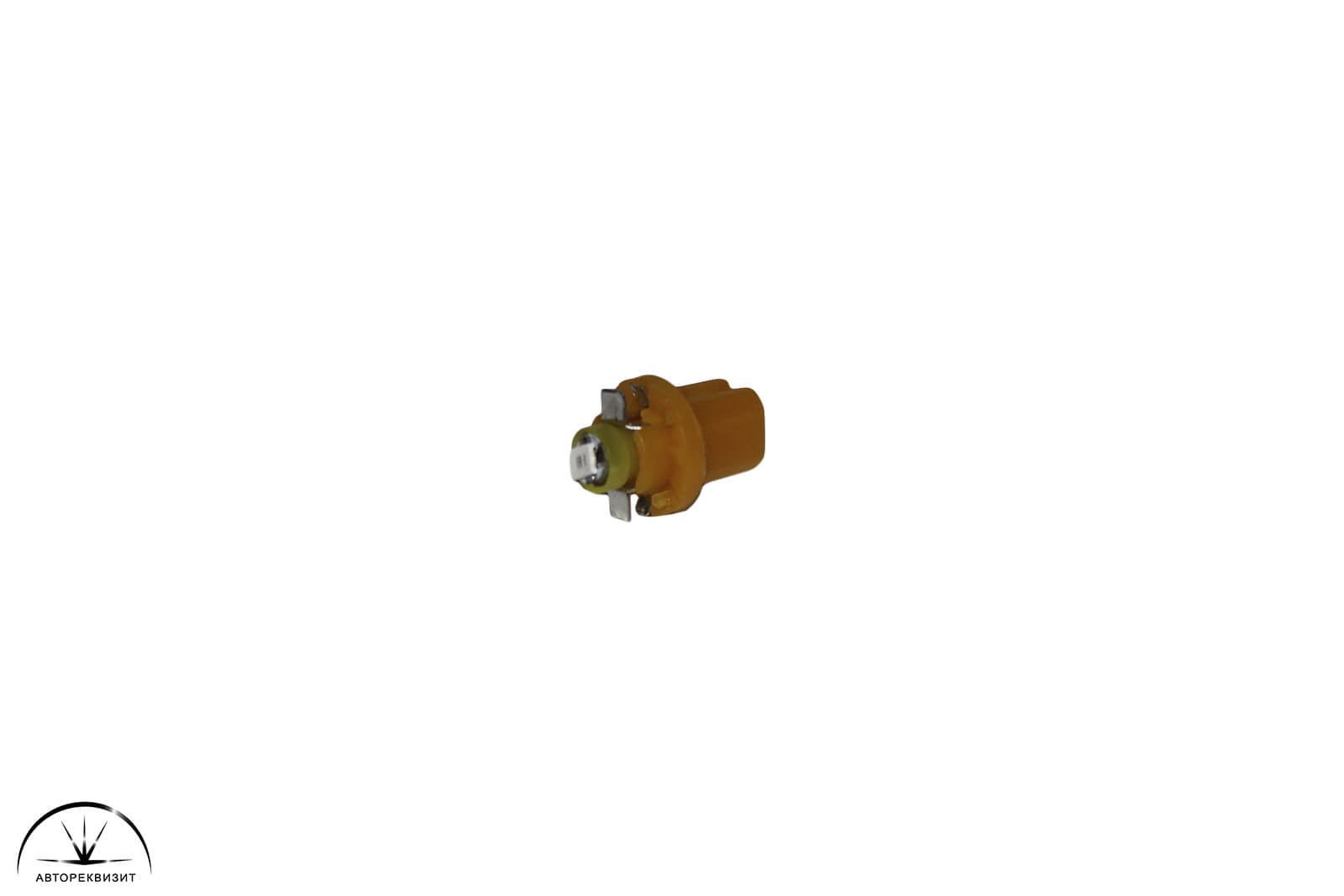Светодиод Megapower T5 (W2*4.6d с патроном B8.5d) 1 SMD 3528 Жёлтый 8лм, 12V