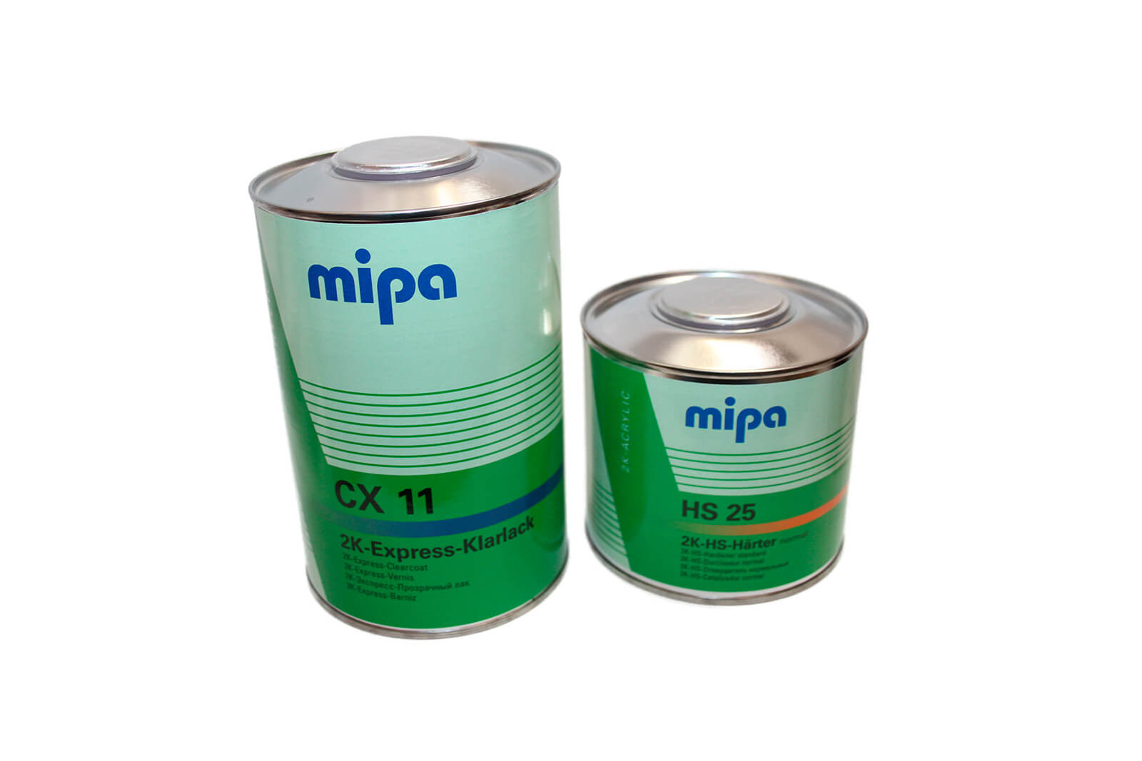 Лак акриловый Mipa CX11 2K Express Klarlack + отв. HS25 быстрый, комплект (1,0л+0,5л)