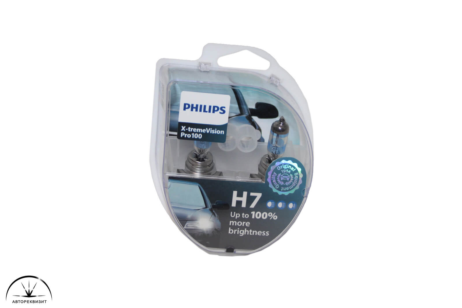 Автолампа PHILIPS 12V 55W H7 X-Treme Vision +100%, бокс 2шт