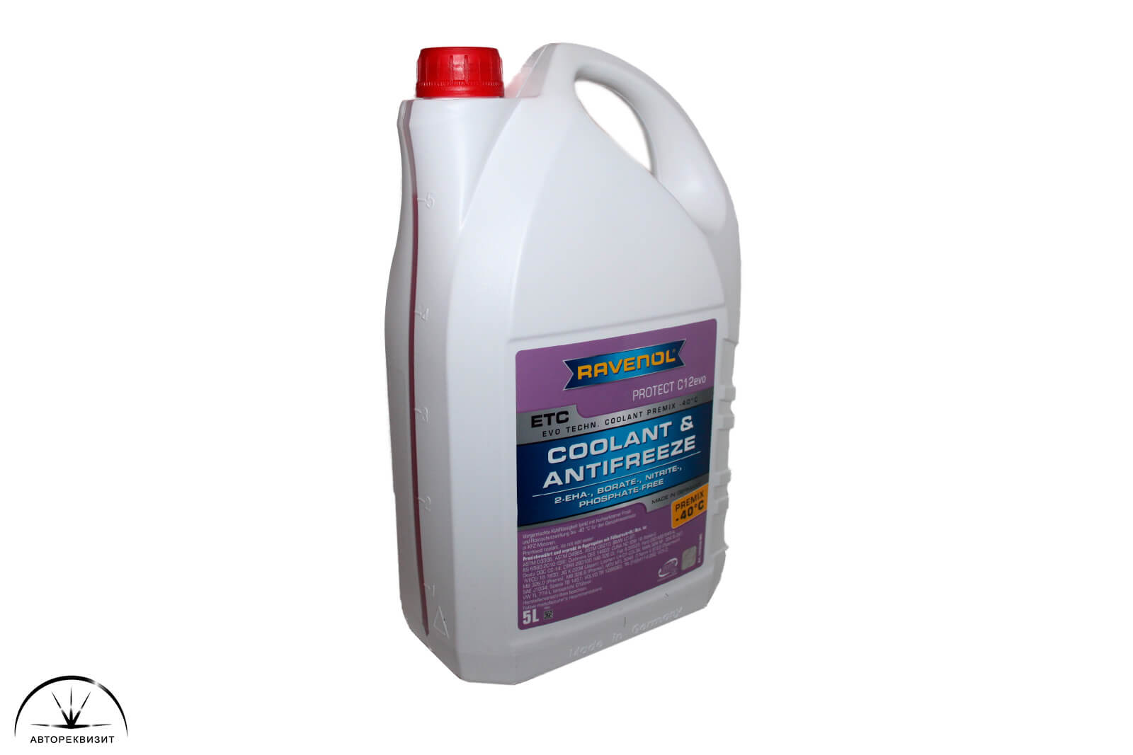 Антифриз Ravenol ETC Protect  C12evo Premix -40C красный, 5л