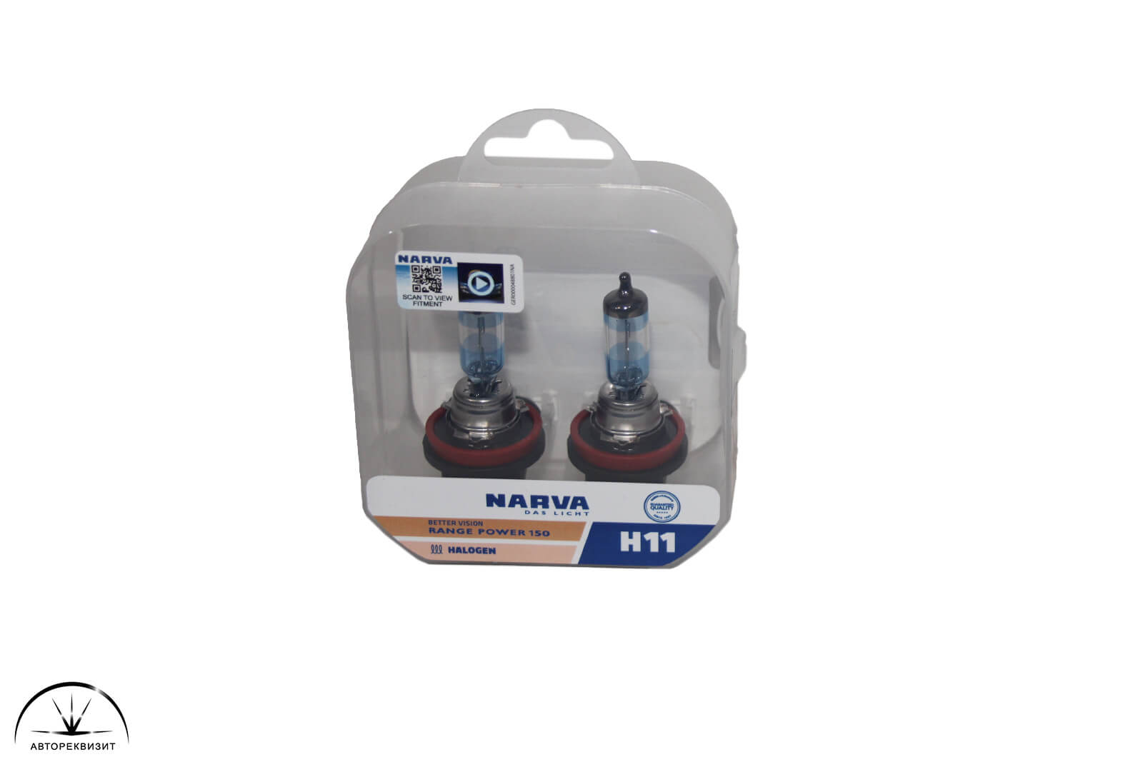 Автолампа NARVA 12V 55W H11 +150% Range Power, бокс 2шт