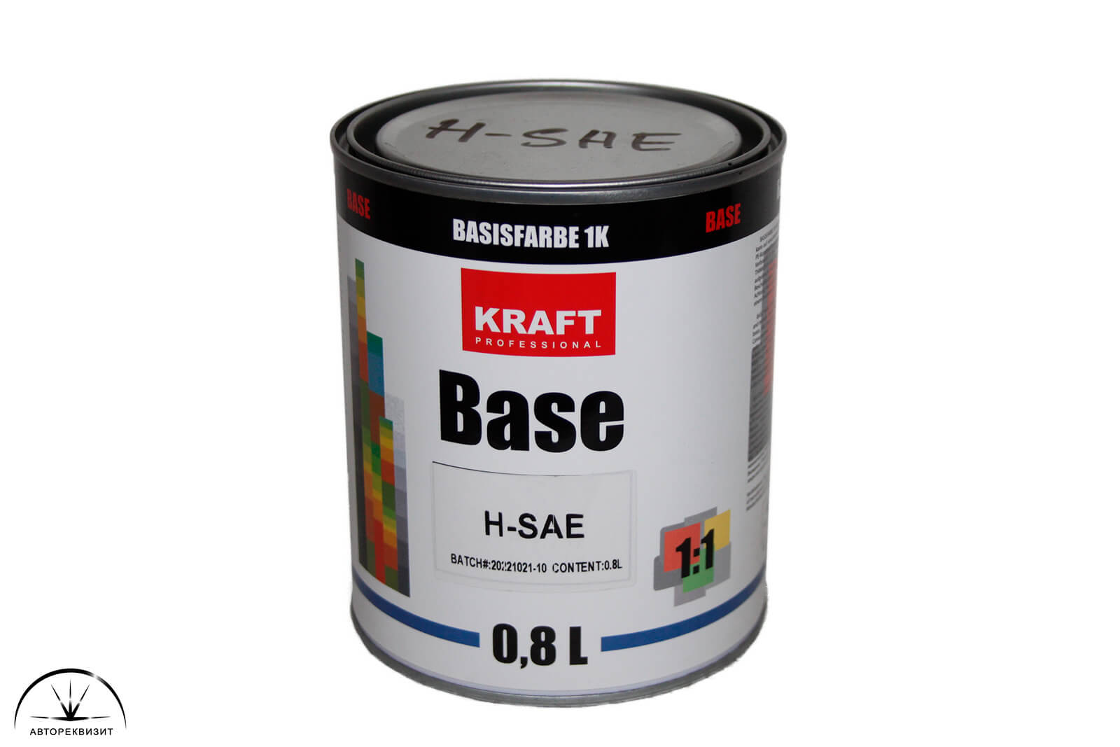 Эмаль базовая Kraft Base 1:1,  H-SAE Carbon Gray перламутр серый карбон 0,8 л