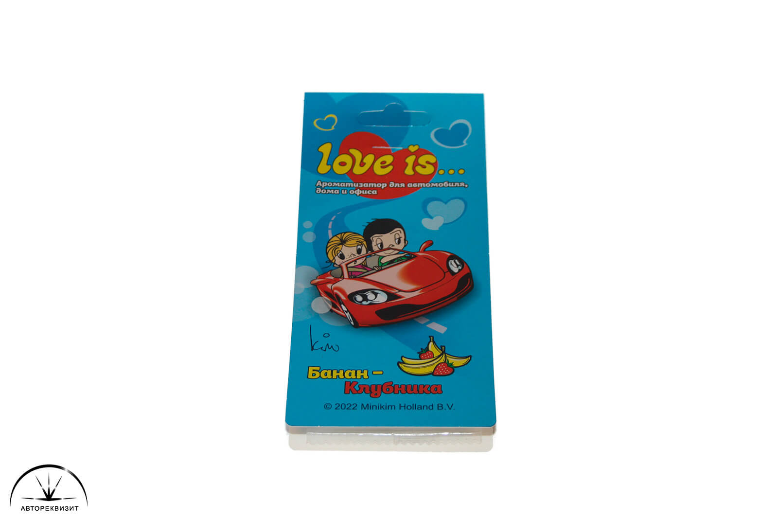 Ароматизатор LOVE IS... картон БАНАН-КЛУБНИКА