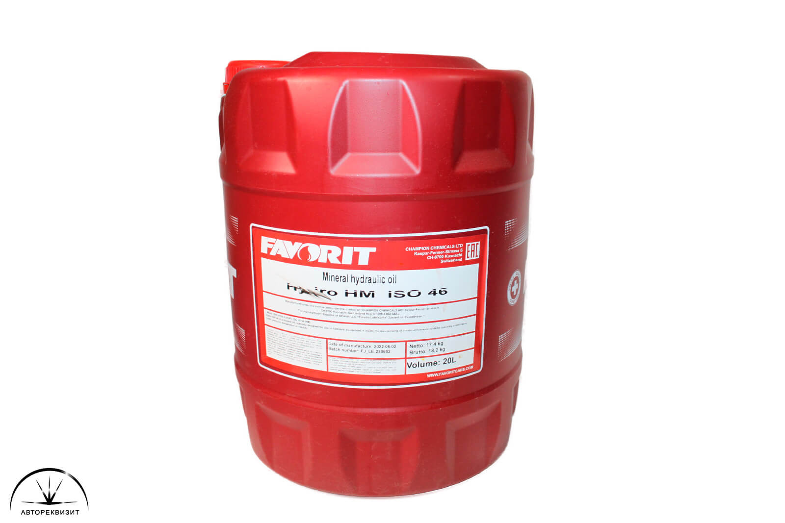 Гидравлическое масло Favorit Hydro HM ISO 46 (HLP 46) минеральное, 20л