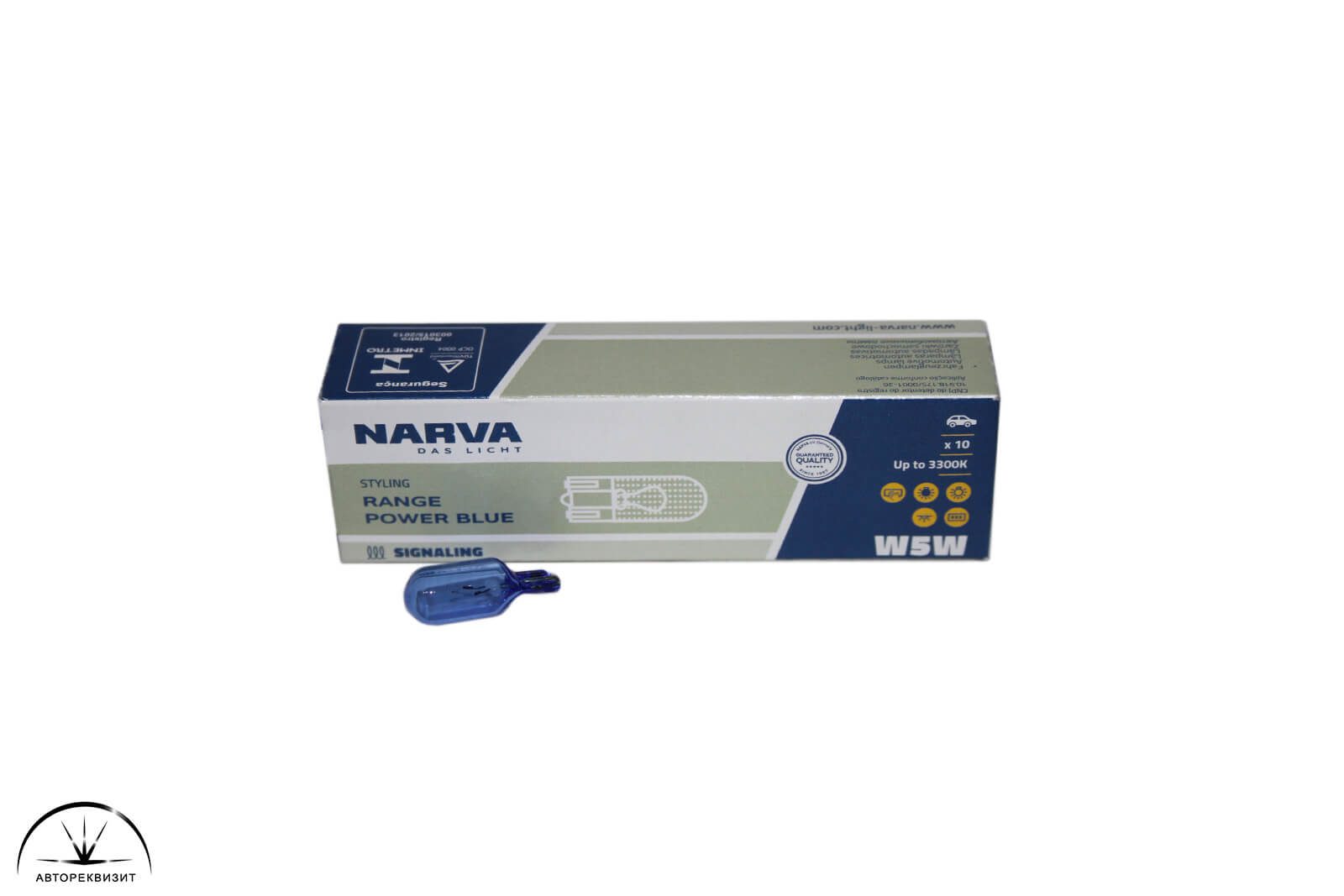 Автолампа NARVA 12V 5W W5W RANGE POWER BLUE (арт. 17189)