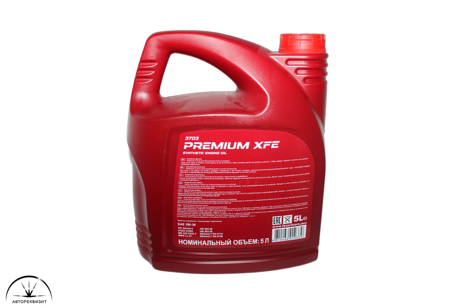 Масло моторное Favorit Premium XFE 5W30 API SN/CH-4 A3/B4, 5л (3703)