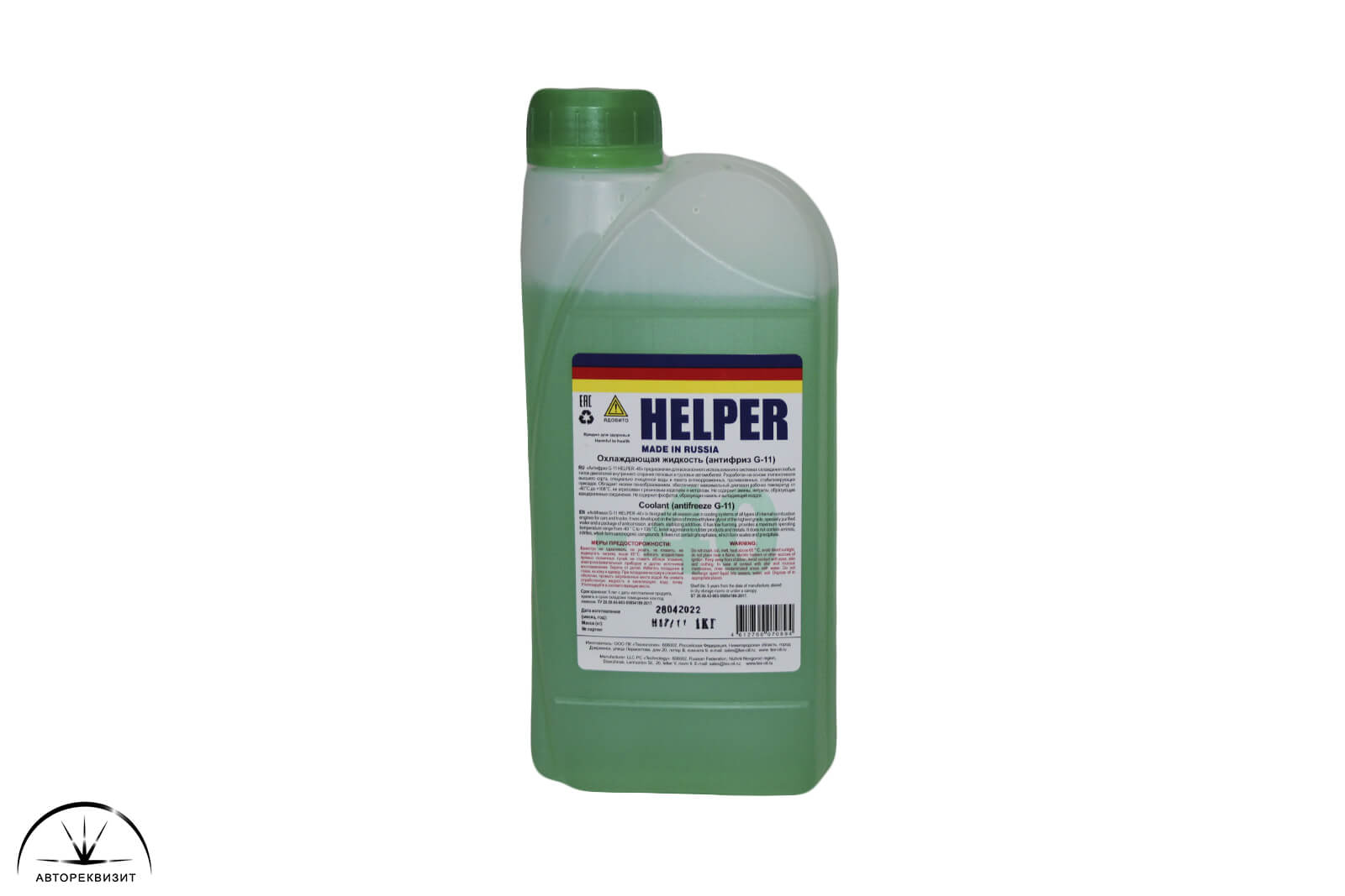 Антифриз Helper G11 зеленый, 1 кг