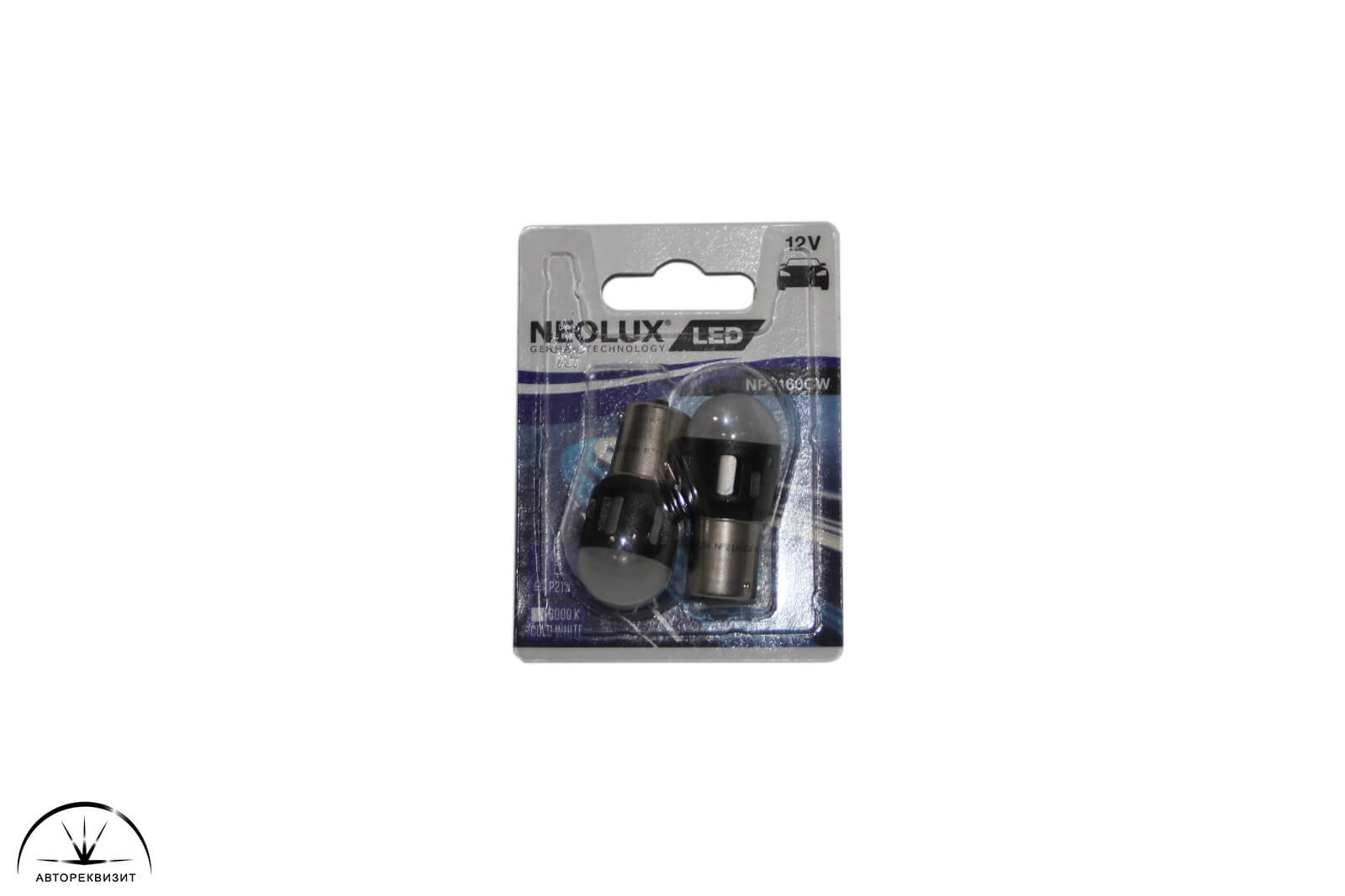 Светодиод NEOLUX 12V P21W LED 6000K (блистер, 2шт.)