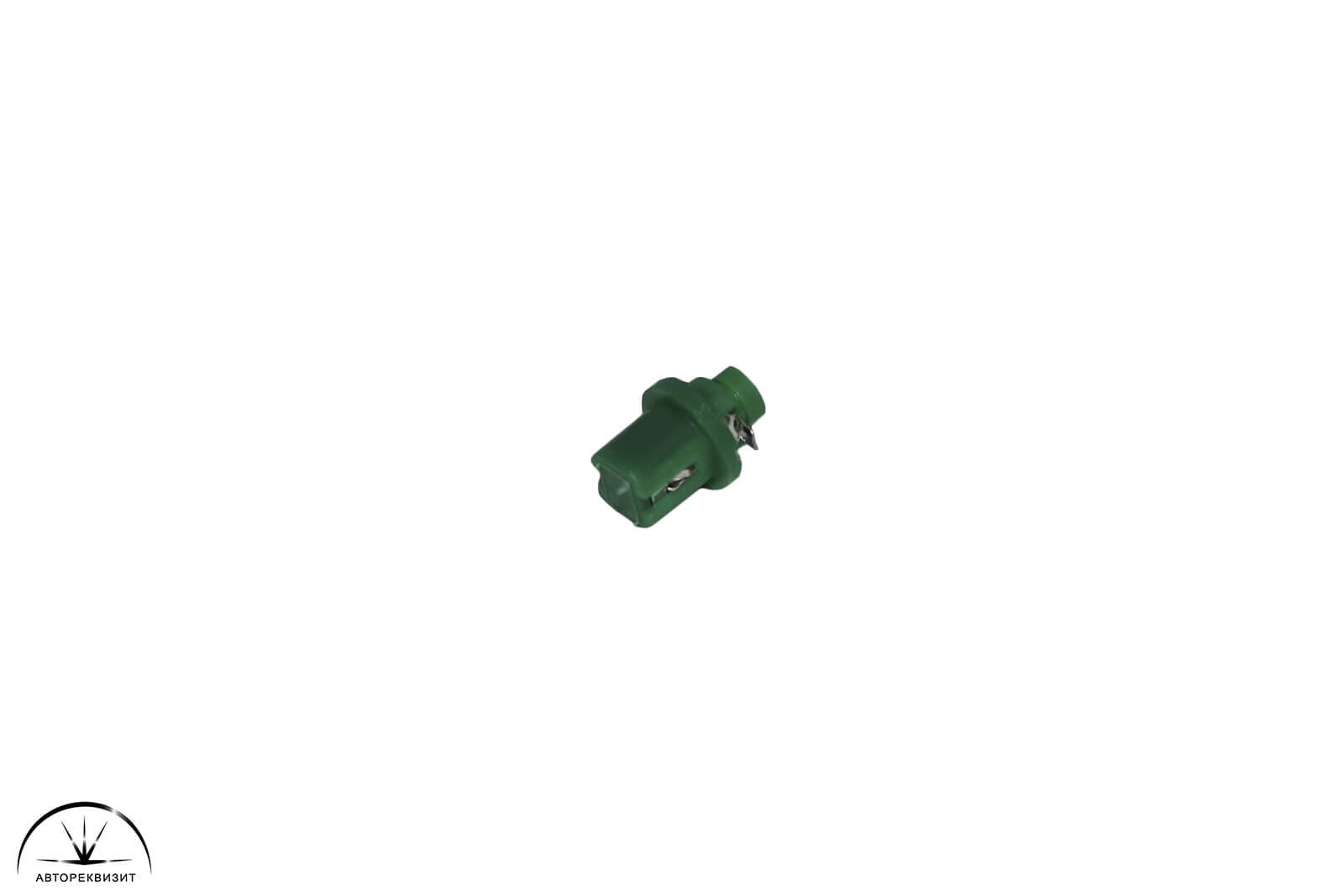 Светодиод Megapower T5 (W2*4.6d с патроном B8.5d) 1 SMD 3528 Зелёный 8лм, 12V