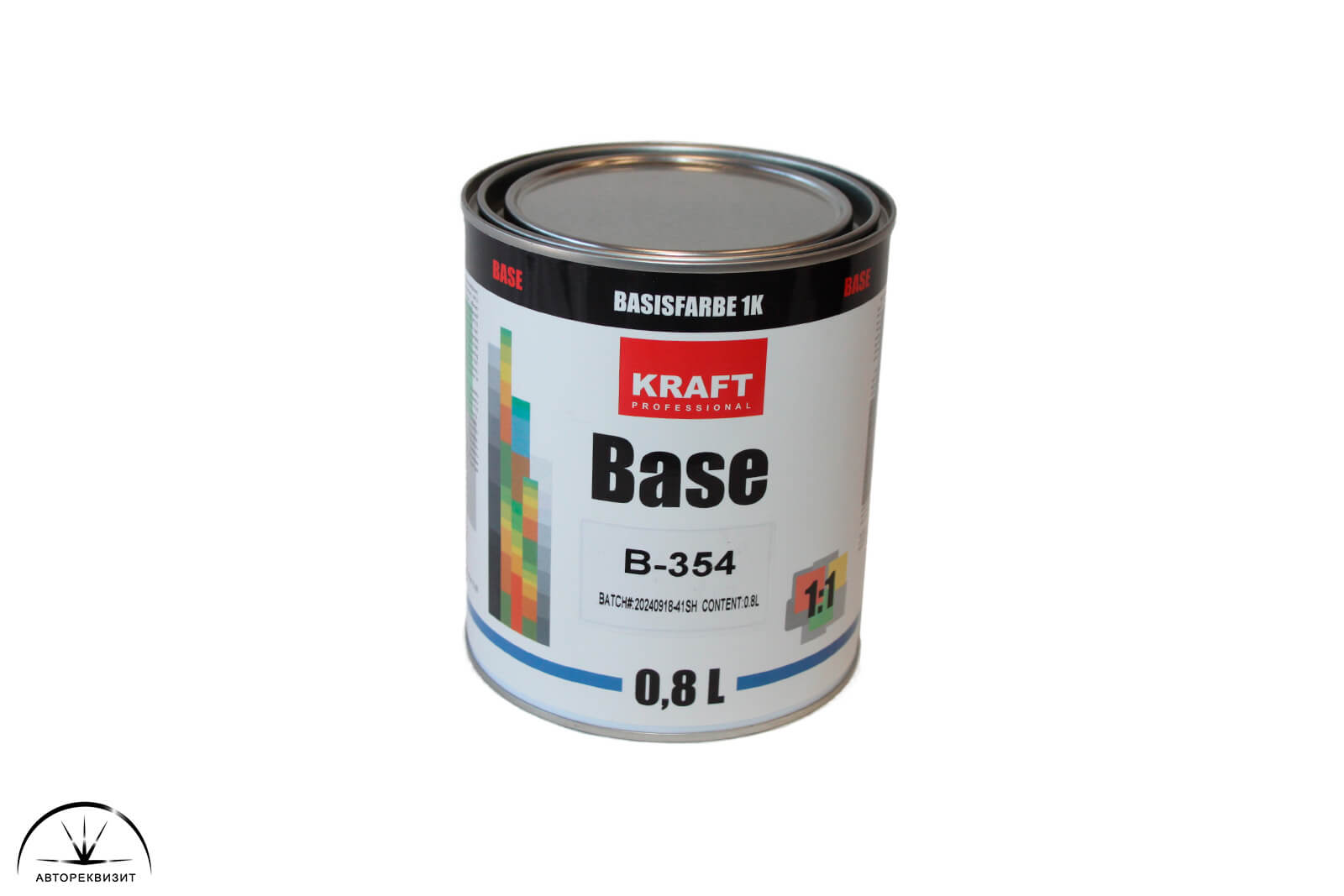 Эмаль базовая Kraft Base, B-354, серебро титан базовая, 800мл