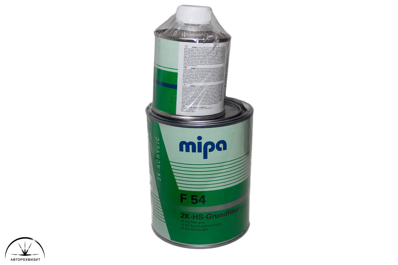 Грунт акриловый Mipa 2K HS (4+1) Grundfiller F54 + отв. H10 серый, комплект (1,0л+0,25л)