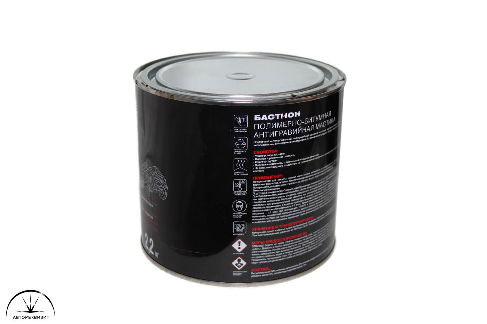 Мастика полимерно-битумная MasterWax БАСТИОН ж/б, 2,2кг
