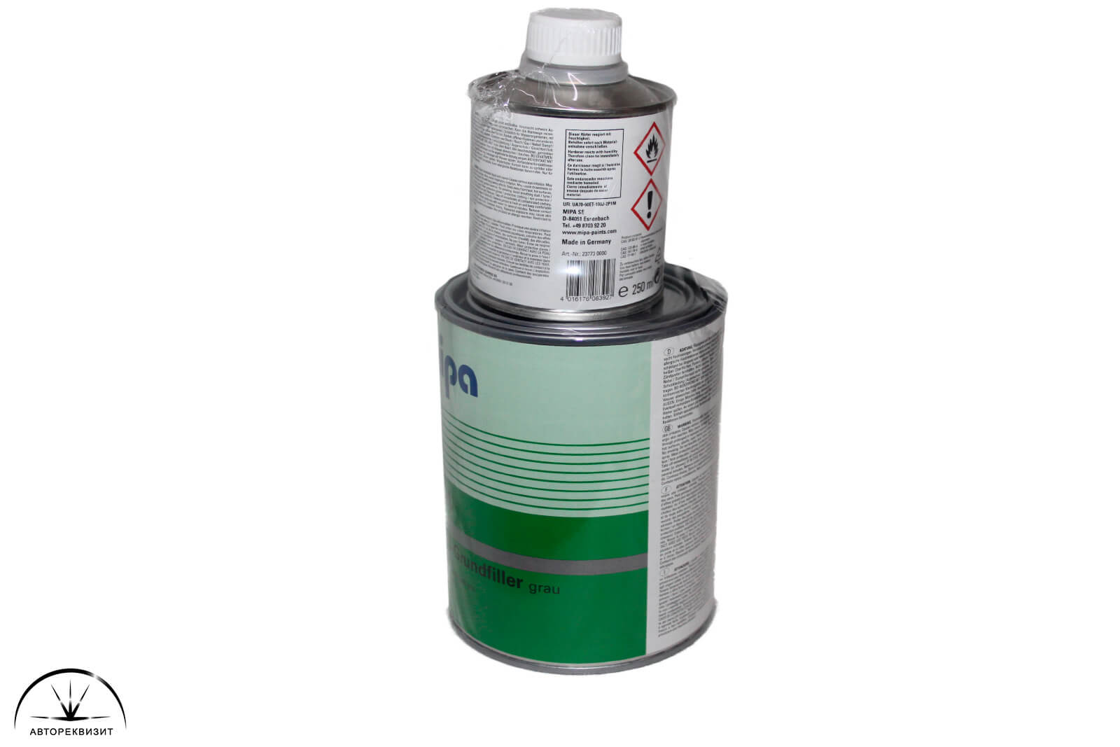 Грунт акриловый Mipa 2K HS (4+1) Grundfiller F54 + отв. H10 серый, комплект (1,0л+0,25л)