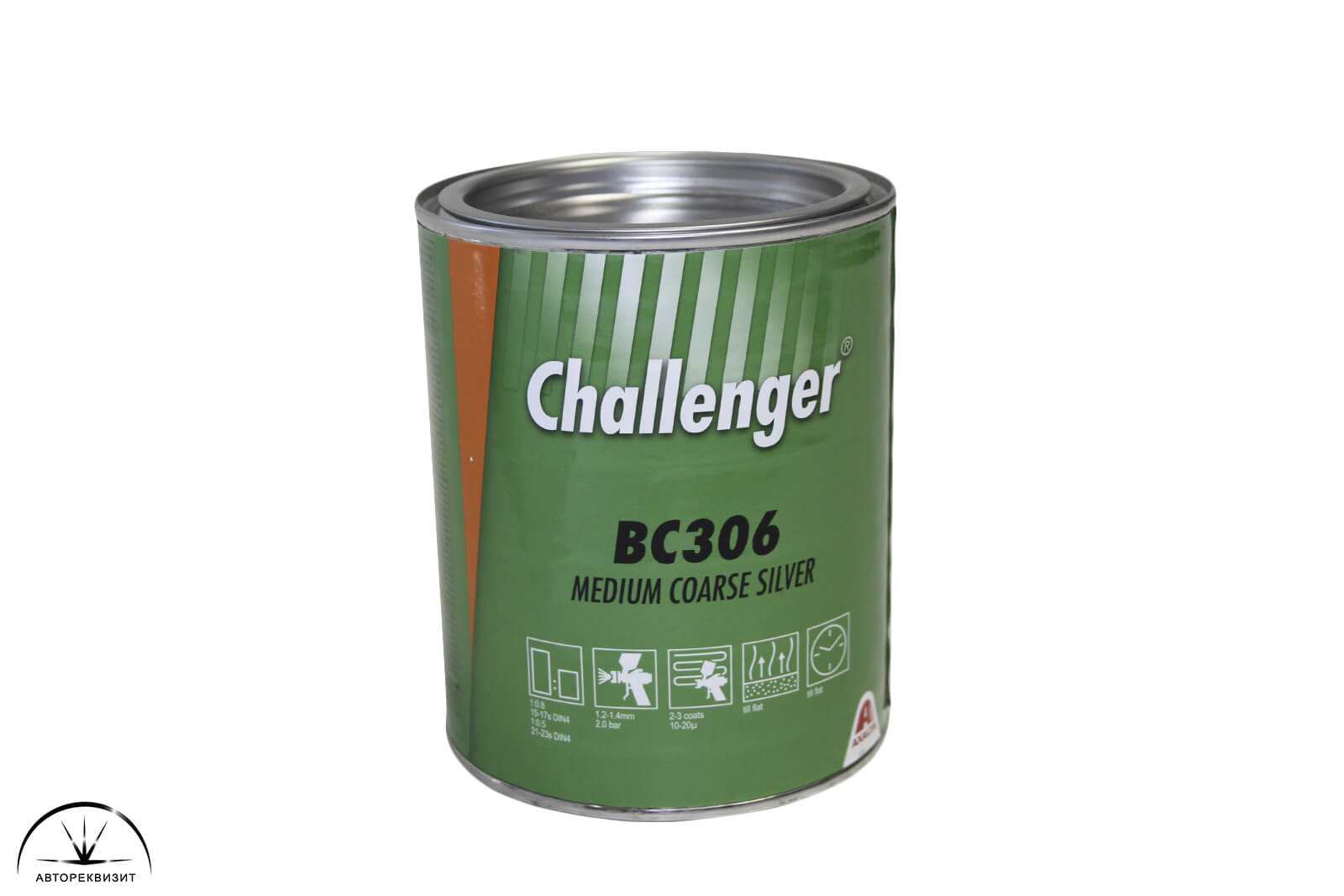 Базовая эмаль Challenger BC306 Medium Coarse Silver, 100г